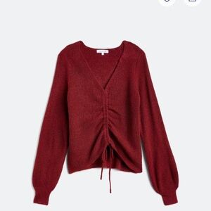 Burgundy Cropped Sweater